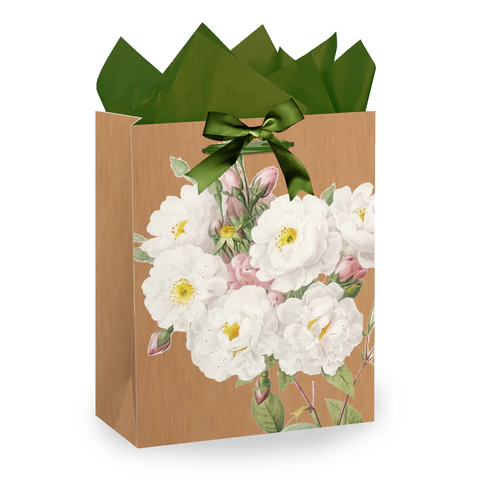 Пакет подарочный (1 штука) 18х10х23 см (M), "Flowers", ассорти,