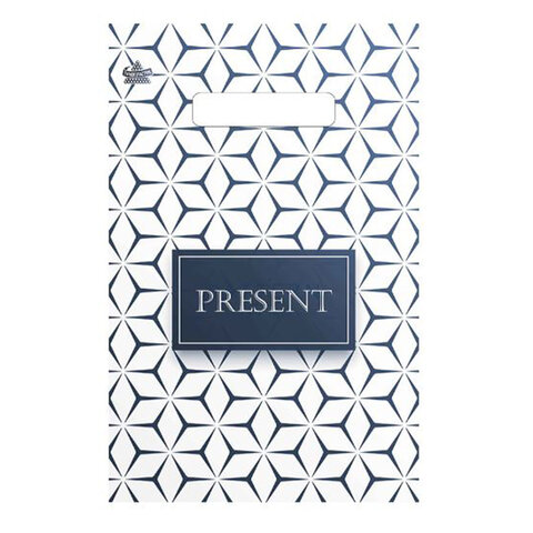 Пакет с вырубной ручкой ПВД, 30х20 см, "Презент", 30 мкм, н00255554 Пакет с вырубной ручкой ПВД, 30х20 см, "Презент", 30 мкм, н00255554