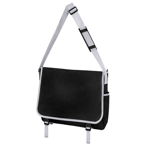 Сумка для художника БОЛЬШАЯ А3+ (46 см х 36 см), 3 отделения, черная, BRAUBERG