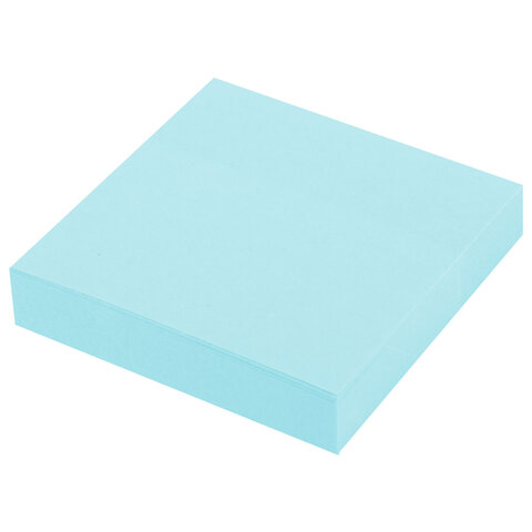 Блок самоклеящийся (стикеры) STAFF STANDARD, ПАСТЕЛЬНЫЙ 51х51 мм, голубой, 100