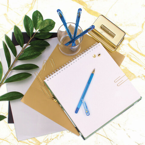 Ручка шариковая масляная с грипом MUNHWA "MC Gold", СИНЯЯ, корпус Ручка шариковая масляная с грипом MUNHWA "MC Gold", СИНЯЯ, корпус