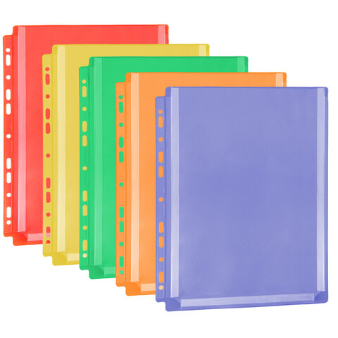 Папки-файлы с перфорацией БОЛЬШОЙ ВМЕСТИМОСТИ до 250 листов, ЦВЕТНЫЕ, А4, Папки-файлы с перфорацией БОЛЬШОЙ ВМЕСТИМОСТИ до 250 листов, ЦВЕТНЫЕ, А4,