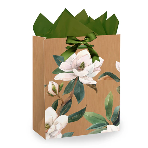 Пакет подарочный (1 штука) 18х10х23 см (M), "Flowers", ассорти,