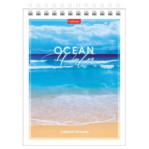 Блокнот МАЛЫЙ ФОРМАТ А6, 40 л., гребень, картон, клетка, HATBER,