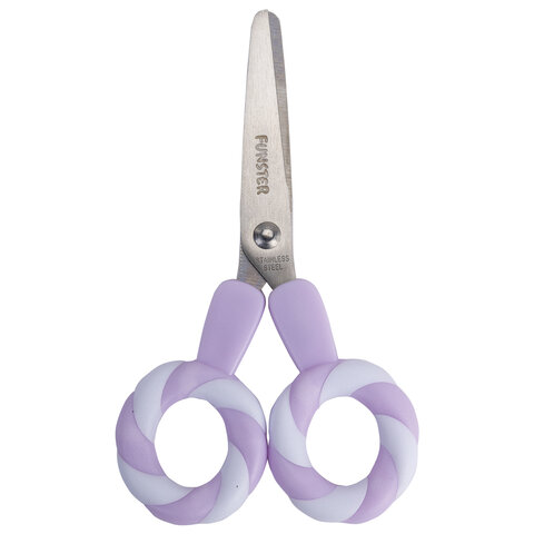 Ножницы FUNSTER (ФАНСТЕР) 130 мм, фигурные ручки ЛЕДЕНЦЫ из ABS пластика, в