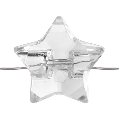 Электрогирлянда-нить комнатная "Звезды", 2 м, 20 LED, мультицветная,