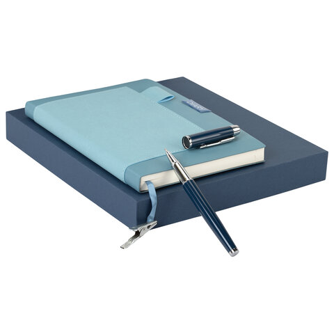 Ежедневник в наборе с ручкой А5, 144x210 мм, BRAUBERG "Style" под