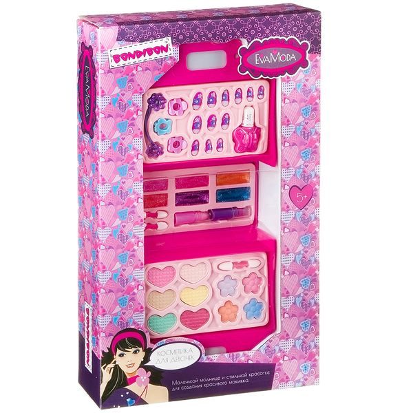 Набор детской декор. косметики Bondibon Eva Moda, BOX 40*24*7 см; Набор детской декор. косметики Bondibon Eva Moda, BOX 40*24*7 см;