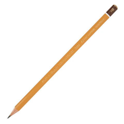 Карандаши чернографитные KOH-I-NOOR "1580", НАБОР 3 шт., HB, без