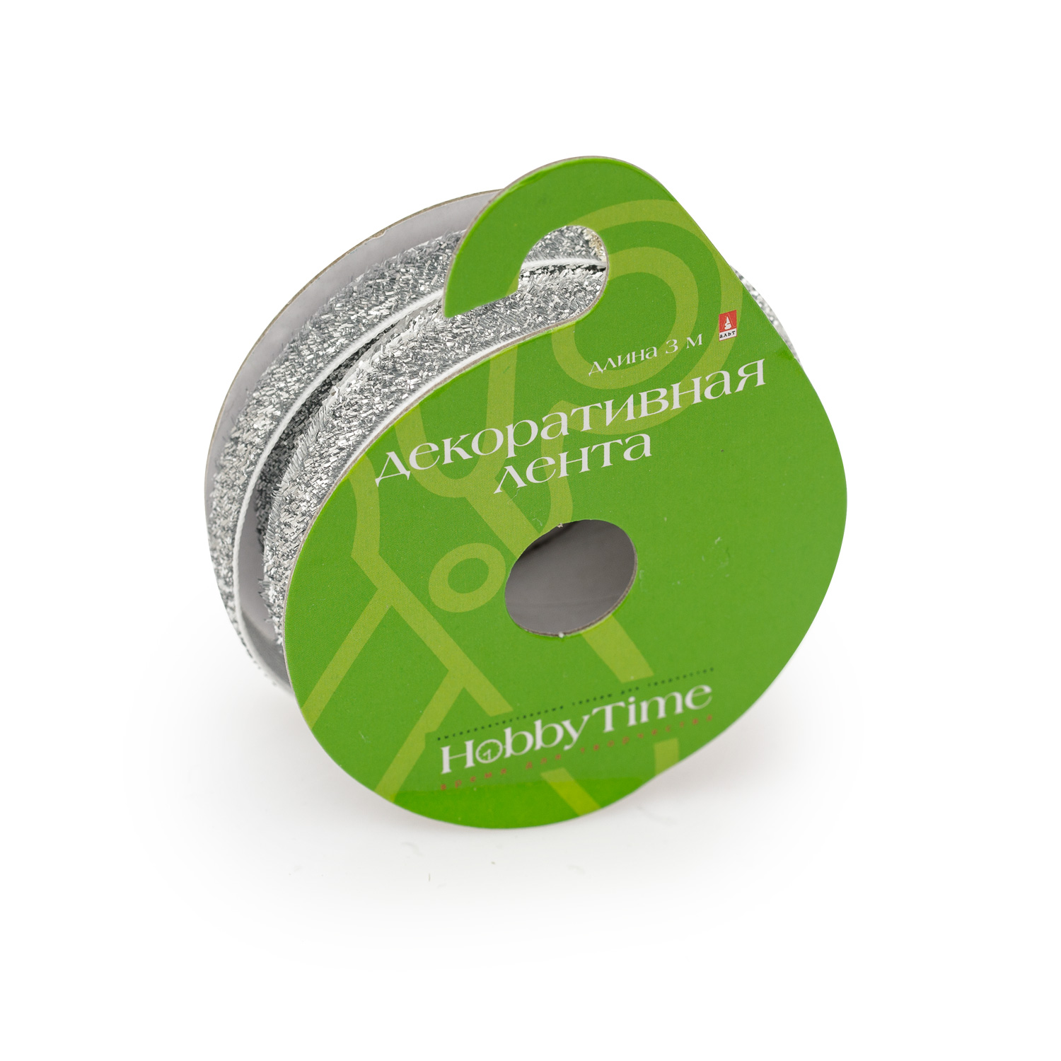 ЛЕНТА ДЕКОРАТИВНАЯ БАРХАТНАЯ С ГЛИТТЕРОМ, ДЛИНА 3 М., 7 ЦВЕТОВ
