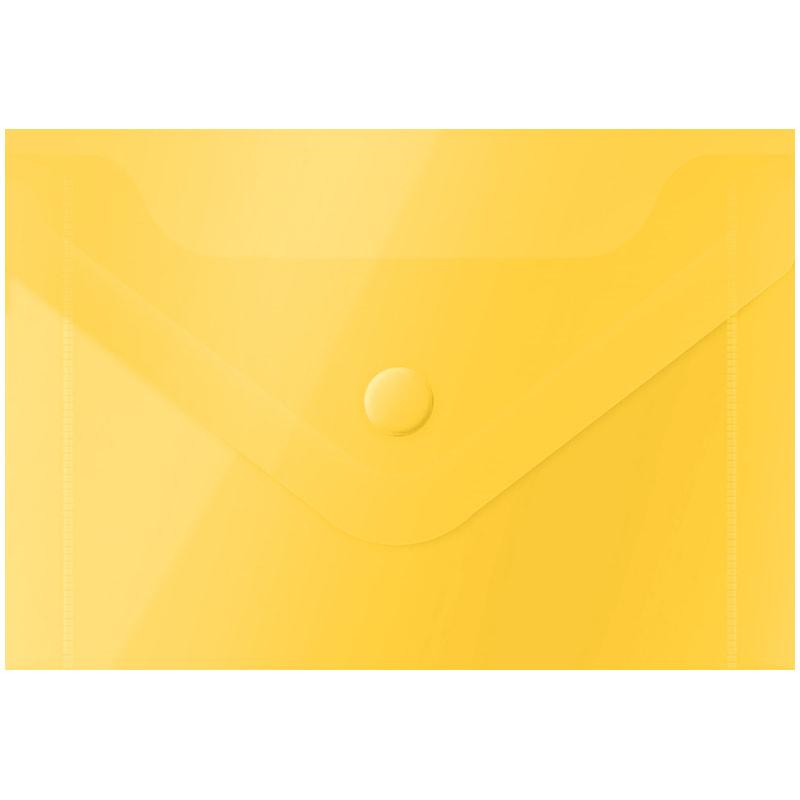 Папка-конверт на кнопке OfficeSpace, А7 (74*105мм), 150мкм, желтая. 281230 Папка-конверт на кнопке OfficeSpace, А7 (74*105мм), 150мкм, желтая. 281230