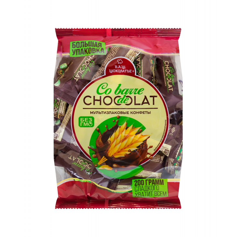 Конфеты Co barre de Chocolat мультизлак. с тем.кондитерской глазурью, 200г Конфеты Co barre de Chocolat мультизлак. с тем.кондитерской глазурью, 200г