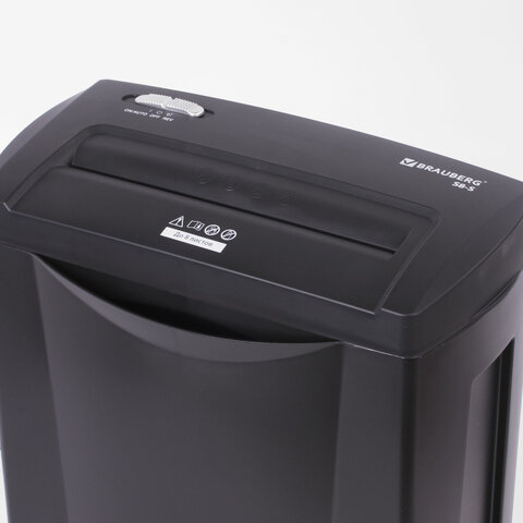 Уничтожитель (шредер) BRAUBERG S8-S, 2 уровень секретности, полоски 6 мм, 8
