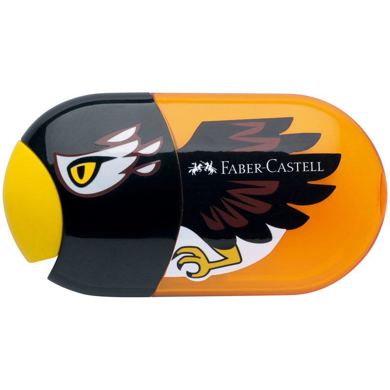 Точилка пластиковая с ластиком Faber-Castell "Eagle", 2 отверстия, Точилка пластиковая с ластиком Faber-Castell "Eagle", 2 отверстия,