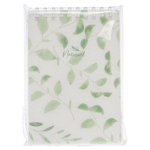 Блокнот МАЛЫЙ ФОРМАТ А6 80 л., мягкий гребень, пластик, фольга, клетка, HATBER,