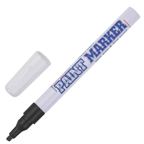 Маркер-краска лаковый (paint marker) MUNHWA "Slim", 2 мм, ЧЕРНЫЙ, Маркер-краска лаковый (paint marker) MUNHWA "Slim", 2 мм, ЧЕРНЫЙ,