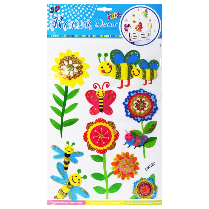 Наклейки для декорирования с объемным 3D рисунком размер планшета 27*46см