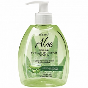 ВИТЭКС ALOE 97% НЕЖНЫЙ ГЕЛЬ для интимной гигиены Sensitive 300мл/12шт, код 38 08 ВИТЭКС ALOE 97% НЕЖНЫЙ ГЕЛЬ для интимной гигиены Sensitive 300мл/12шт, код 38 08