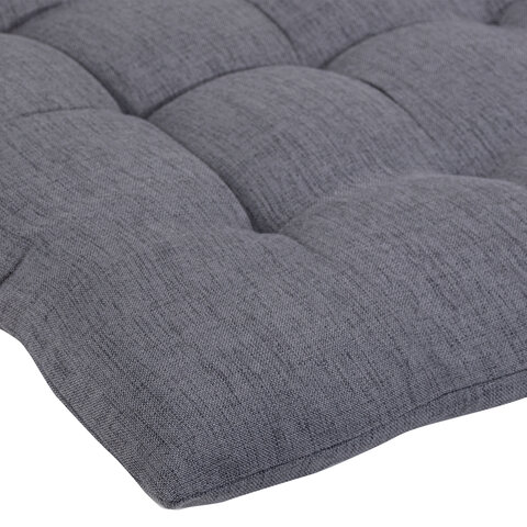 Подушка на стул "РОГОЖКА", 40x40 см, полиэстер, серая, PRIMILA