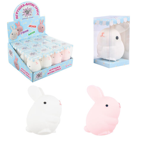 Игрушка-антистресс "ЗАЙЧИК-УШАСТИК", 9х7 см, ассорти, 2 цвета, JOLLY Игрушка-антистресс "ЗАЙЧИК-УШАСТИК", 9х7 см, ассорти, 2 цвета, JOLLY