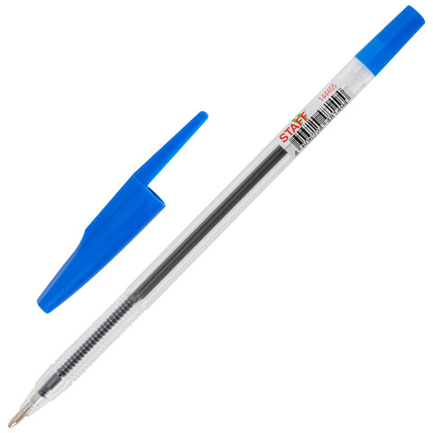 Ручка шариковая STAFF "Basic BP-66 CLASSIC", СИНЯЯ, корпус прозрачный, Ручка шариковая STAFF "Basic BP-66 CLASSIC", СИНЯЯ, корпус прозрачный,