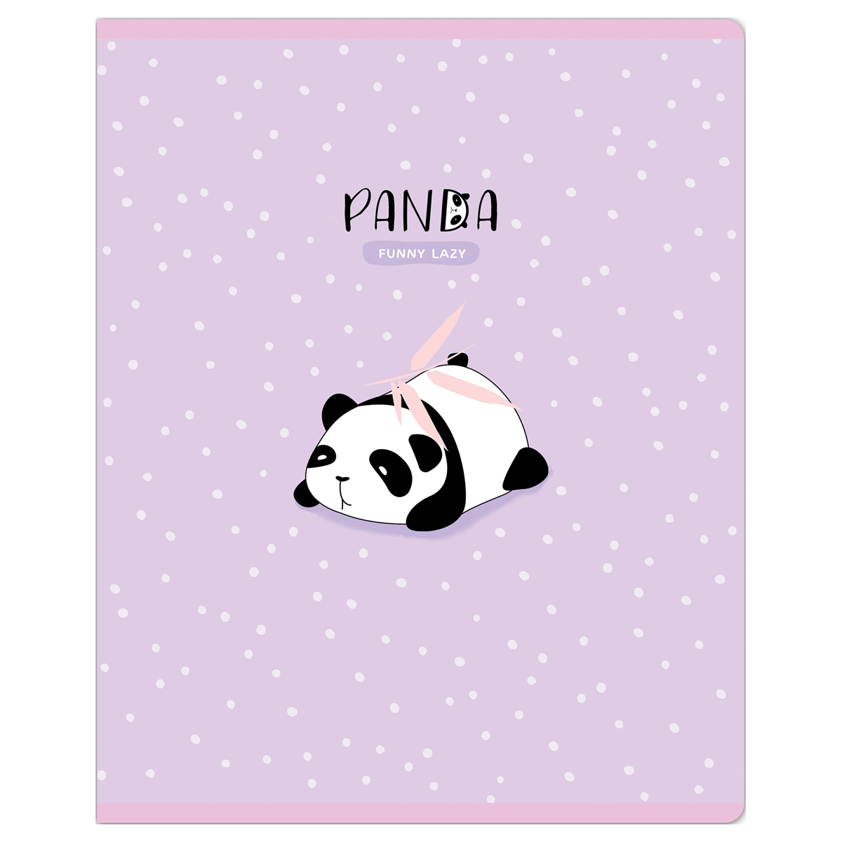 Тетрадь 48л., клетка MESHU "Funny panda", матовая ламинация, фактурное