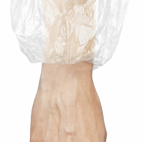 Нарукавники одноразовые прочные КОМПЛЕКТ 50 штук (25 пар) ПЭ, 24 мкм, 6 г, 25х40