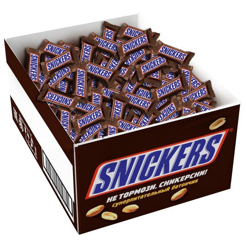 Шоколад Snickers Minis, короб, 2,9кг Шоколад Snickers Minis, короб, 2,9кг