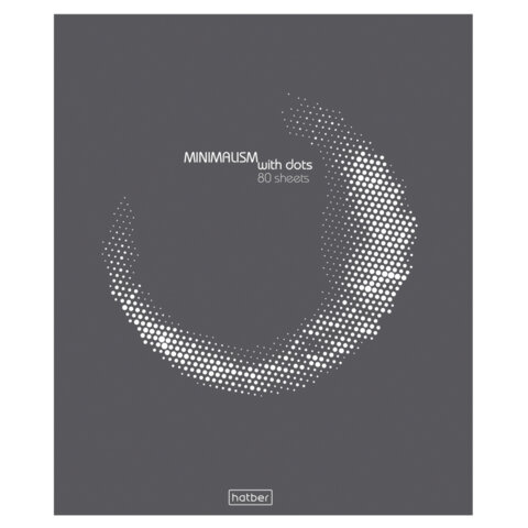 Тетрадь обложка пластик с печатью, А5, 80 л., скоба, линия, HATBER,