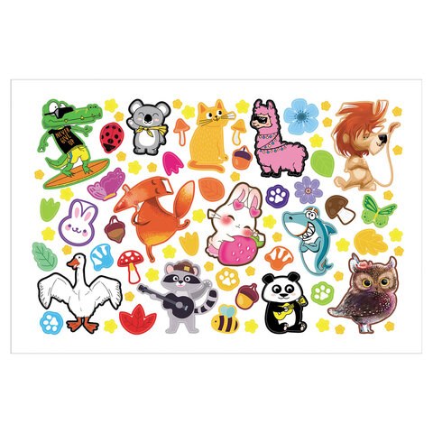 Альбом с наклейками, А5, 8 листов, 600 наклеек, "Милые и забавные"