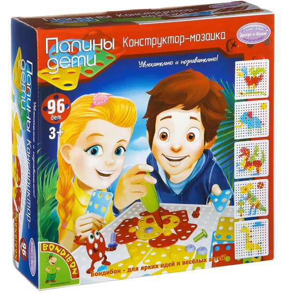 Конструктор-мозаика 96 деталей, Воndibon, ВОХ 25,5х7,8х25,5 см. Конструктор-мозаика 96 деталей, Воndibon, ВОХ 25,5х7,8х25,5 см.