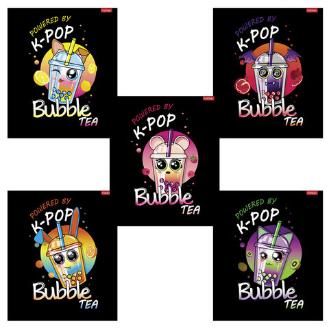 Тетрадь А5, 48 л., HATBER скоба, клетка, глянцевая ламинация, "Bubble Тетрадь А5, 48 л., HATBER скоба, клетка, глянцевая ламинация, "Bubble