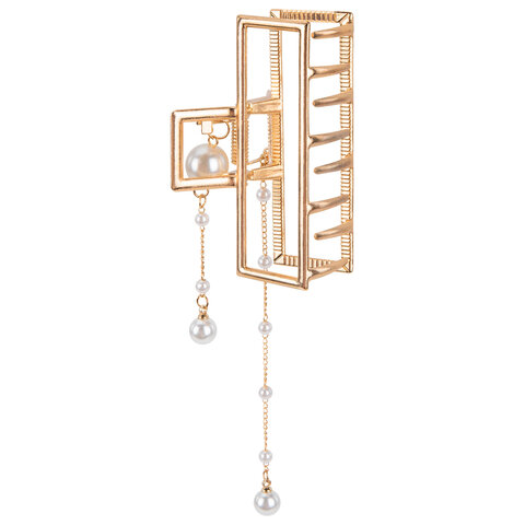 Краб для волос 7,5 см, с подвесками, золотистый, АССОРТИ, MONTE VITA (МОНТЕ Краб для волос 7,5 см, с подвесками, золотистый, АССОРТИ, MONTE VITA (МОНТЕ