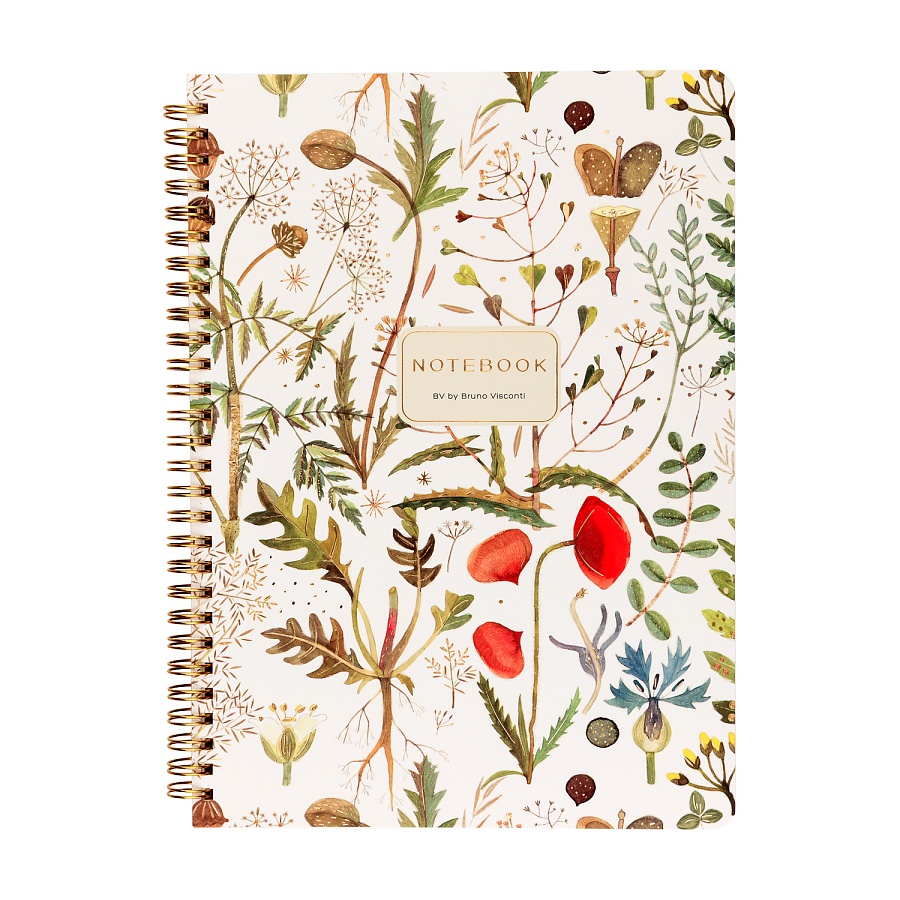 ТЕТРАДЬ НА ГРЕБНЕ В5 Bruno Visconti "FLORA.ЛУГОВЫЕ ТРАВЫ" 60л. клетка ТЕТРАДЬ НА ГРЕБНЕ В5 Bruno Visconti "FLORA.ЛУГОВЫЕ ТРАВЫ" 60л. клетка