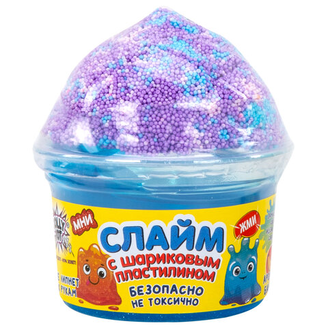 Слайм (лизун) + шариковый пластилин, 115 г, ассорти 6 видов, JOLLY JOT (ДЖОЛЛИ