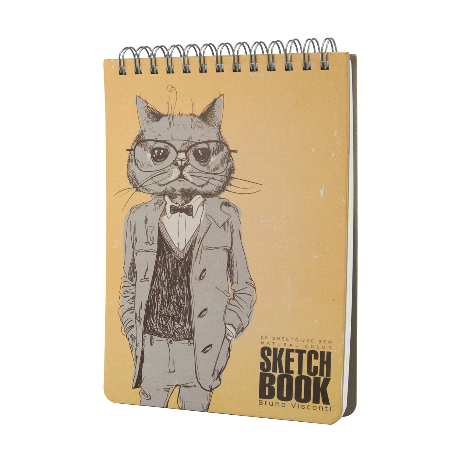 SKETCHBOOK BV, 185х250 мм, 50 Л. 200 гр. НА ГРЕБНЕ (4 ВИДА)