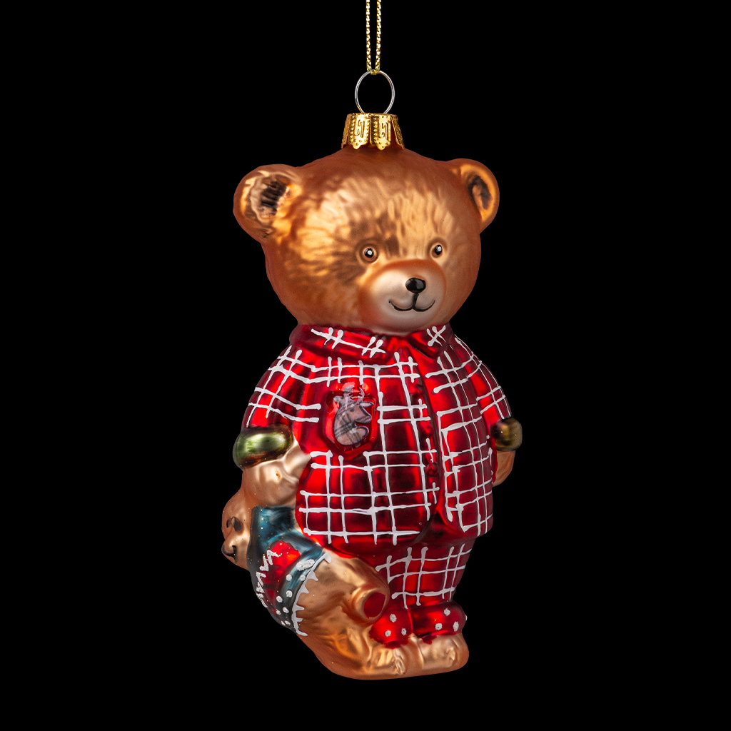 Украшение ErichKrause Decor® Мишка в пижаме 12см, стекло Украшение ErichKrause Decor® Мишка в пижаме 12см, стекло