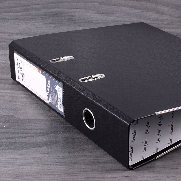 Папка-регистратор А4 картон. с металл. окантовкой (обложка черная ПВХ) 7,5 см