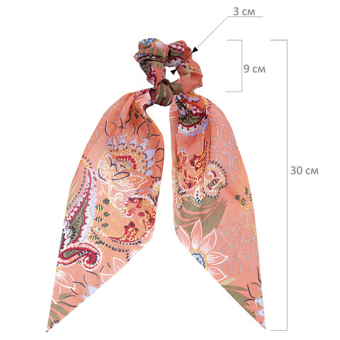 Резинка для волос 30 см, скранч, с хвостиками, АССОРТИ, MONTE VITA (МОНТЕ ВИТА), Резинка для волос 30 см, скранч, с хвостиками, АССОРТИ, MONTE VITA (МОНТЕ ВИТА),