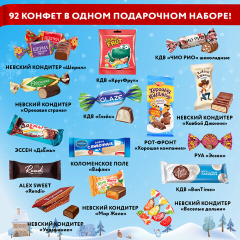 Подарок новогодний "ЧЕМОДАНЧИК СЛАДКОЕЖКИ", НАБОР конфет 1500 г,