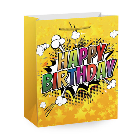 Пакет подарочный (1 штука) 33х13х45 см (XL), "Birthday Collection",
