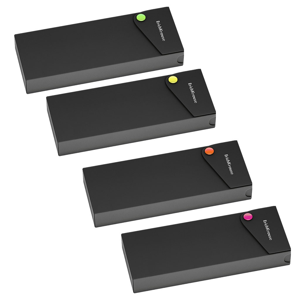 Пенал пластиковый ErichKrause® Matt Accent с неоновой кнопкой (в коробке-дисплее Пенал пластиковый ErichKrause® Matt Accent с неоновой кнопкой (в коробке-дисплее