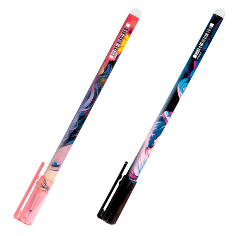 Ручка стираемая гелевая с принтом FUNSTER (ФАНСТЕР) "ANIME", СИНЯЯ, Ручка стираемая гелевая с принтом FUNSTER (ФАНСТЕР) "ANIME", СИНЯЯ,