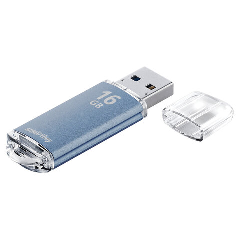Флеш-диск 16 GB, SMARTBUY V-Cut, USB 2.0, металлический корпус, синий, Флеш-диск 16 GB, SMARTBUY V-Cut, USB 2.0, металлический корпус, синий,