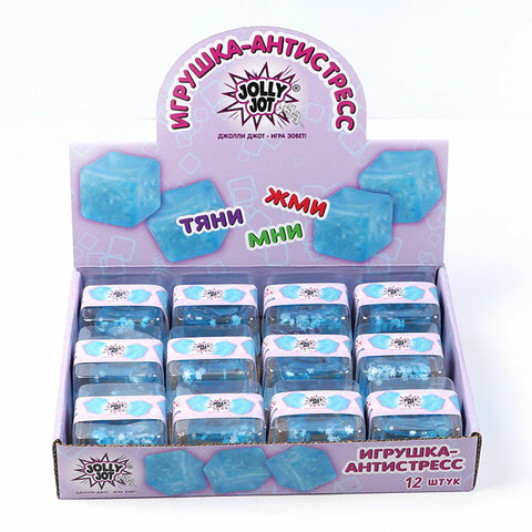 Игрушка-антистресс "КУБИК ЛЬДА", 5 см, дисплей, JOLLY JOT (ДЖОЛЛИ