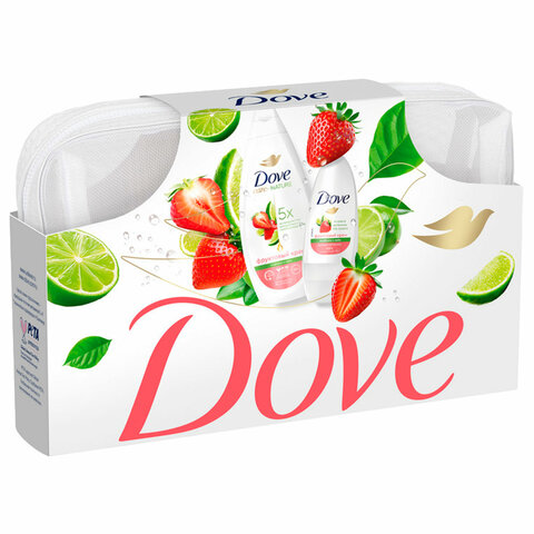 Подарочный набор DOVE "Клубника и лайм": крем-гель для душа 250 мл + Подарочный набор DOVE "Клубника и лайм": крем-гель для душа 250 мл +