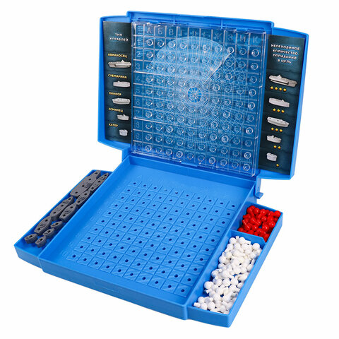 Игра настольная "Морской бой", игровое поле 2 шт., фишки, фигурки Игра настольная "Морской бой", игровое поле 2 шт., фишки, фигурки