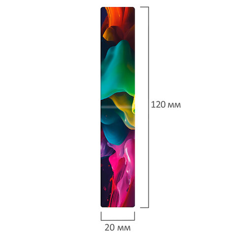 Закладки для книг МАГНИТНЫЕ, "АССОРТИ 5 ДИЗАЙНОВ ABSTRACTION", 6 штук,