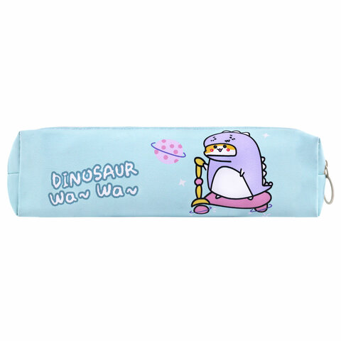 Пенал мягкий ПИФАГОР, 1 отделение, ПВХ, ассорти "Dinos", 20x6х4 см,