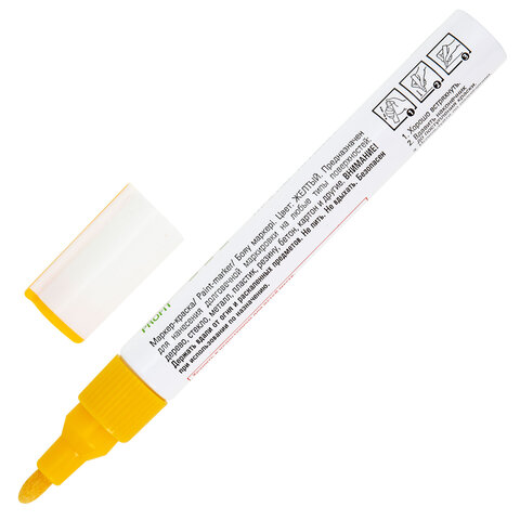 Маркер-краска лаковый (paint marker) 2-4 мм, ЖЕЛТЫЙ, НИТРО-ОСНОВА, STAFF PROFIT, Маркер-краска лаковый (paint marker) 2-4 мм, ЖЕЛТЫЙ, НИТРО-ОСНОВА, STAFF PROFIT,